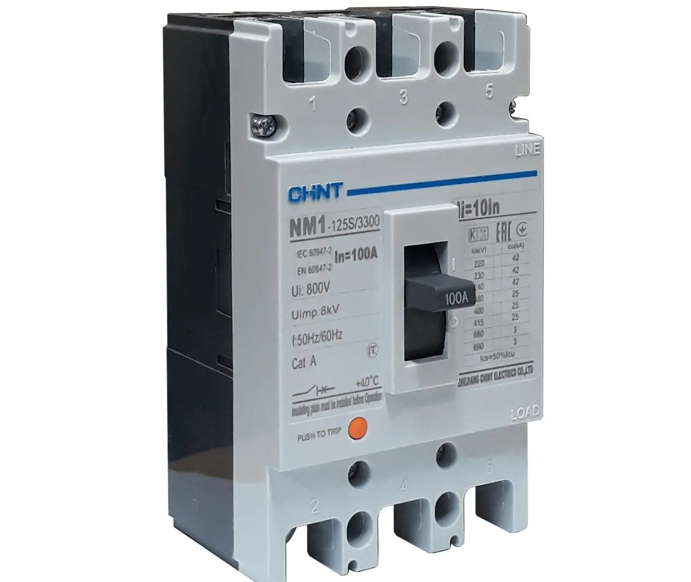 Breaker Industrial Trifásico Chint 100A