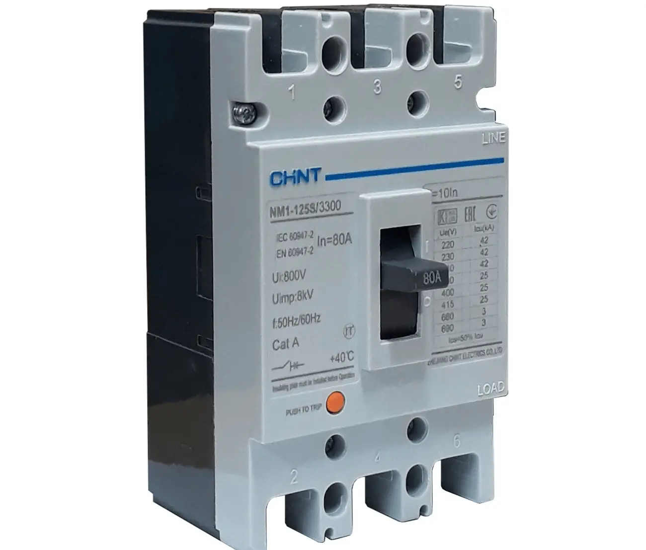 Breaker Industrial Trifásico Chint 80A