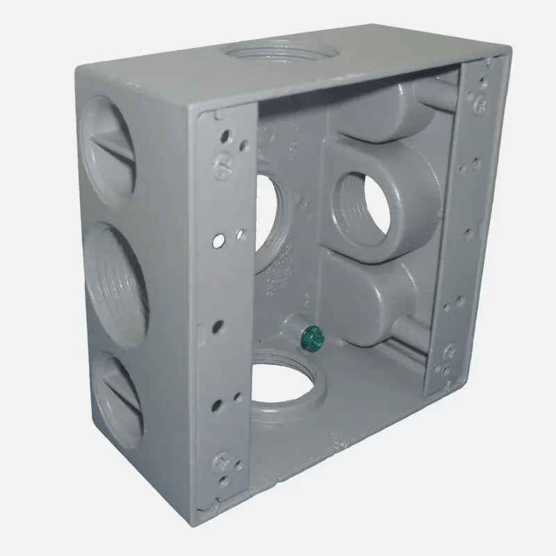 Caja RADWELL Aluminio 2400 con salida 1 Pulgada 5 Huecos